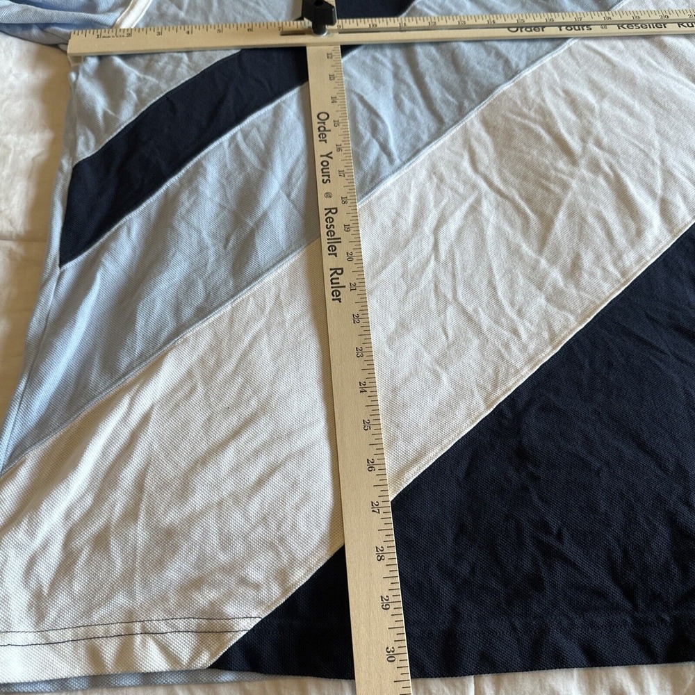 Vintage Tommy Hilfiger Shirt Y2K Rugby Diagonal Stripe Polo Men's L Color block - Picture 3 of 10